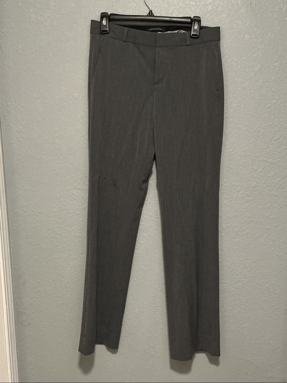 Banana Republic Women's Gray Straight-Leg Trousers